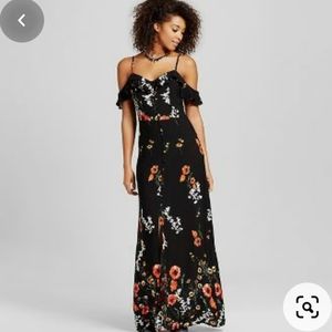Beautiful floral off the shoulder maxi dress